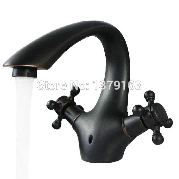 ũν ڵ   û Ÿ ͼ û  ȭ  anf116/Dual Cross Handles Oil Rubbed Bronze Style Mixer Taps Bathroom Lavatory Faucet  anf116